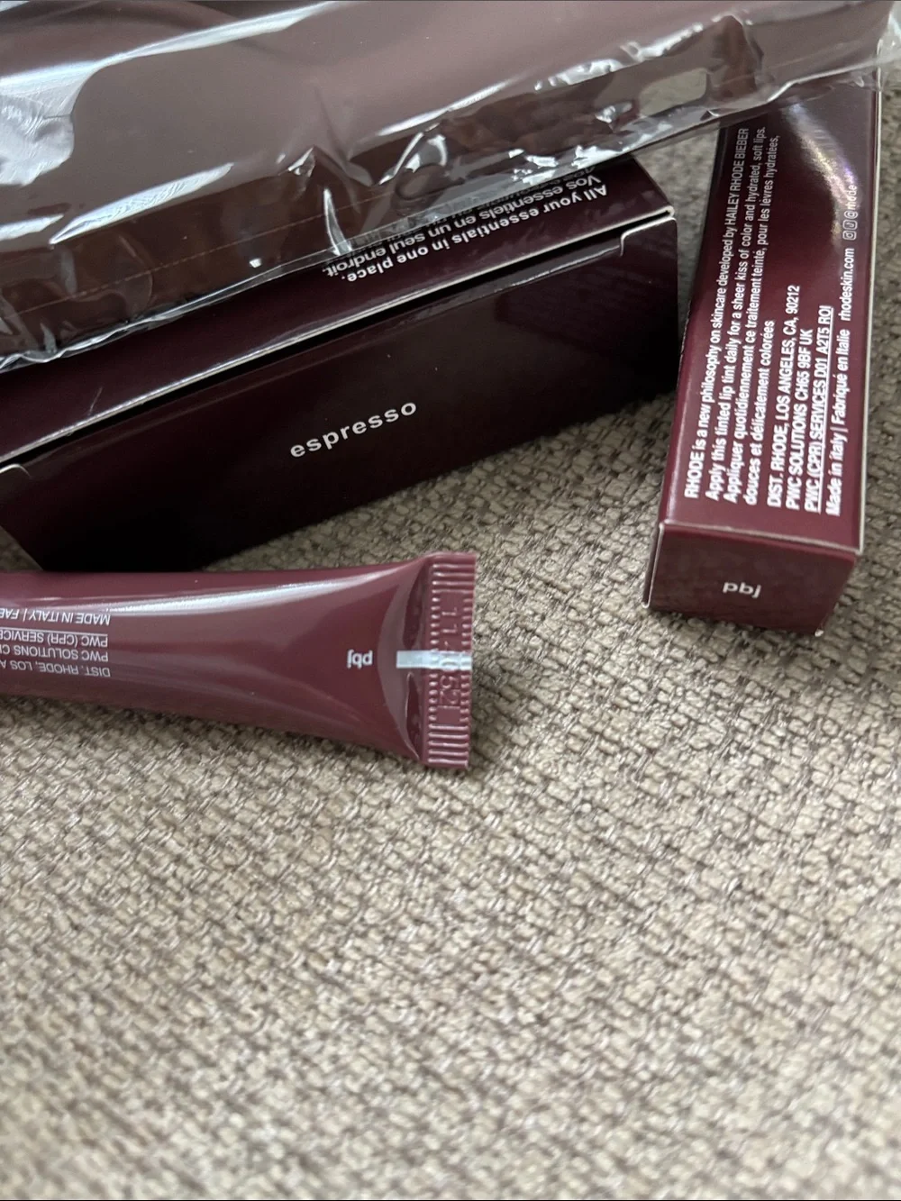 Rhode Lip Case iPhone 15 Pro Max Espresso Bundle+Peptide Lip Treatment  PBJ NEW